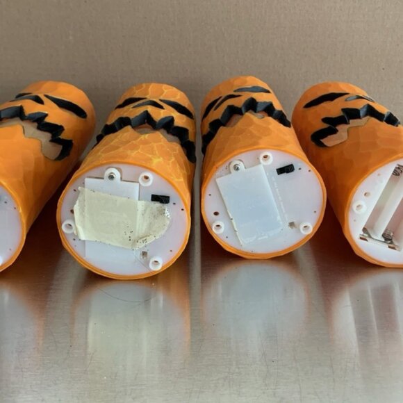 Jack O Lantern Color Changing LED Halloween Candles Set Of 4 - Picture 4 of 6